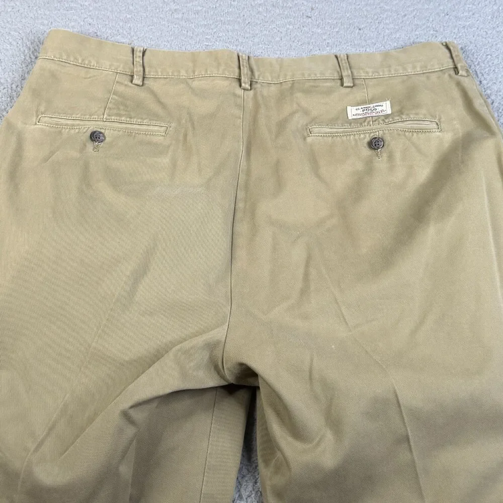 POLO RALPH LAUREN Pants Men 36x30 Khaki Polo Chino Classic Fit Cotton Twill Flat